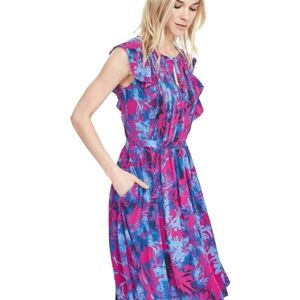 Fun Summer Dress- Hot Pink and Blue